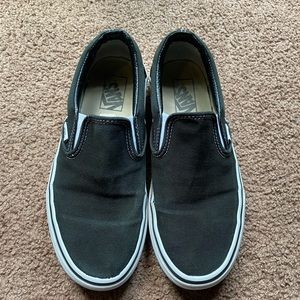 Slip On Black Vans size 7mens/8.5 womens